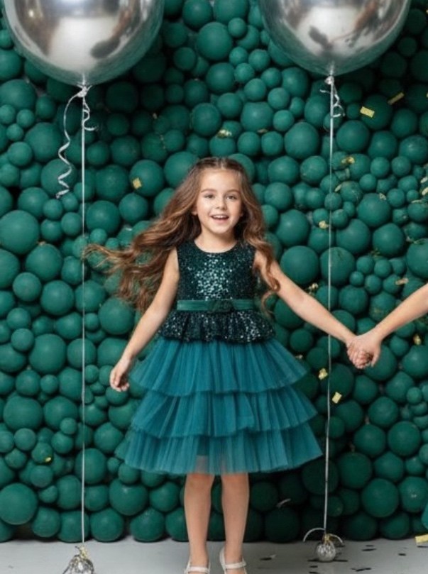 платье для девочек,зеленое платье для девочки,изумрудное платье для девочки,mixie green birthday tulle evening dress party dress,платье праздничное для девочки