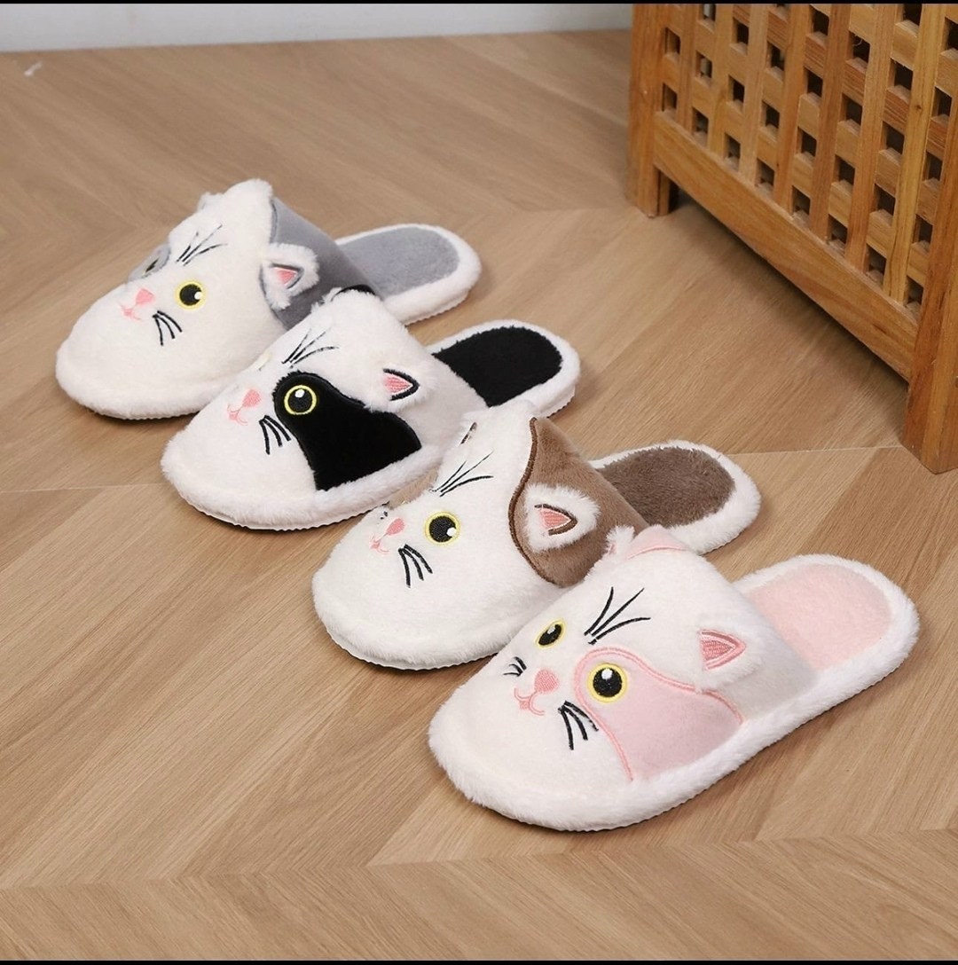 cat slippers женские легкие пушистые домашние тапочки,женские хлопковые тапочки с изображением кота,женские домашние тапочки,модные женские милые зимние тапочки с котом для спальни,домашние тапочки