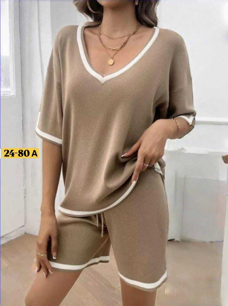 трикотажный костюм с шортами,трикотажные костюмы женские,женский трикотажный костюм летняя,женский трикотажный костюм из двух предметов,летний женский комплект из двух предметов