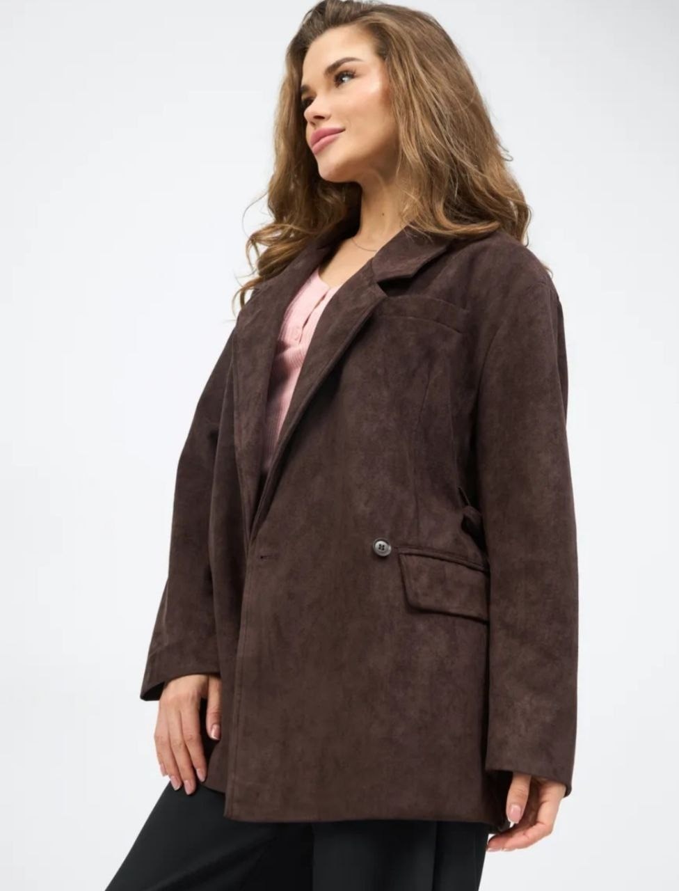 жакет из натуральной замши шоколадного цвета,жакет из натуральной замши шоколадного цвета xs,пиджак замшевый удлиненный gettap by tg,вельветовый жакет,жакет