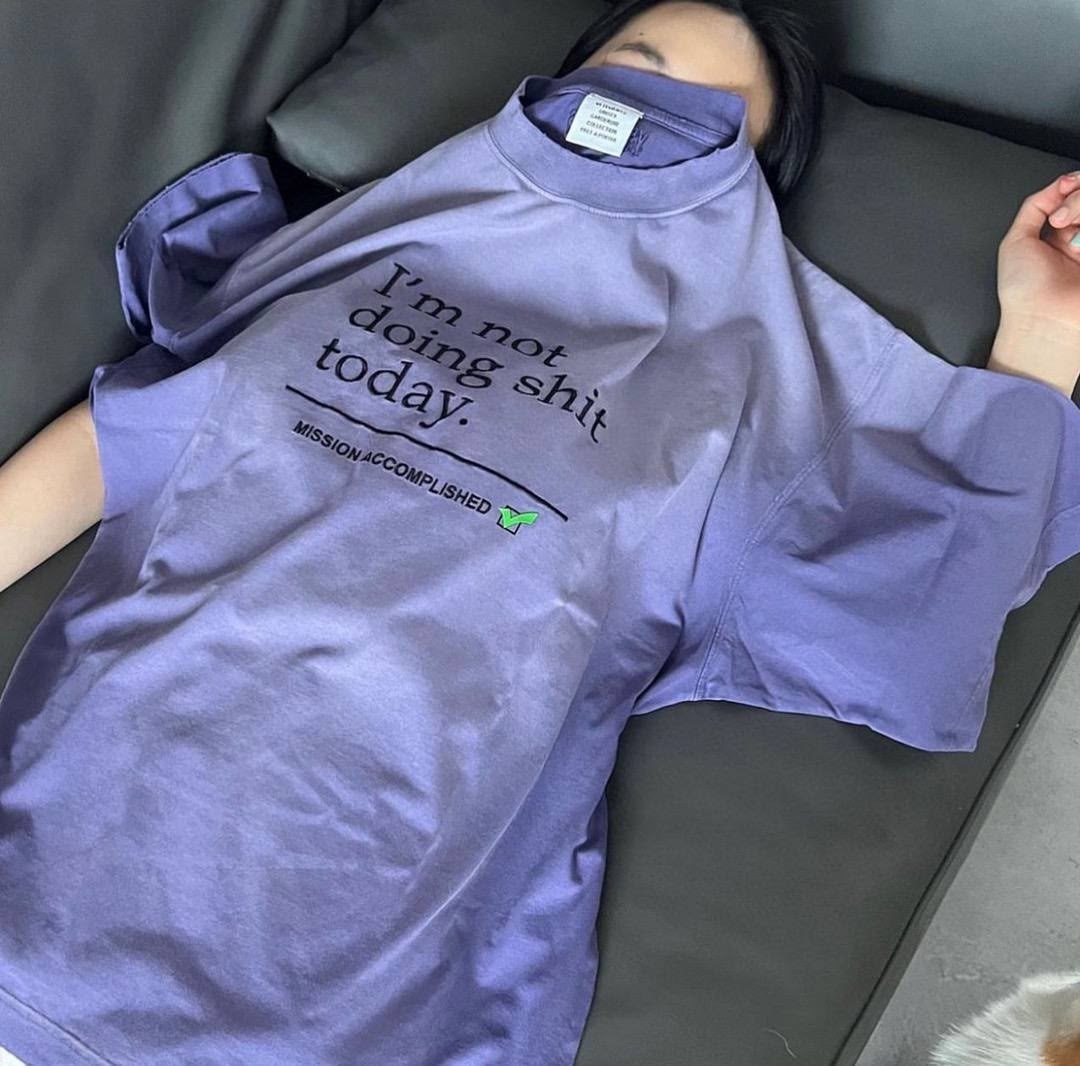 vetements фиолетовая хлопковая футболка,vetements футболка