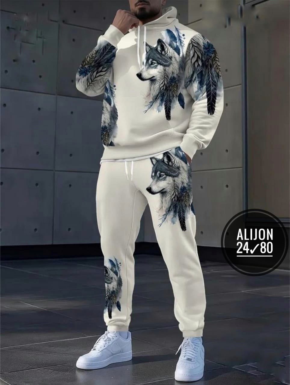 мужские спортивные костюмы,мужские толстовки с капюшоном с 3d принтом волка,волк костюм,костюм спортивный мужской с принтом,мужская мода