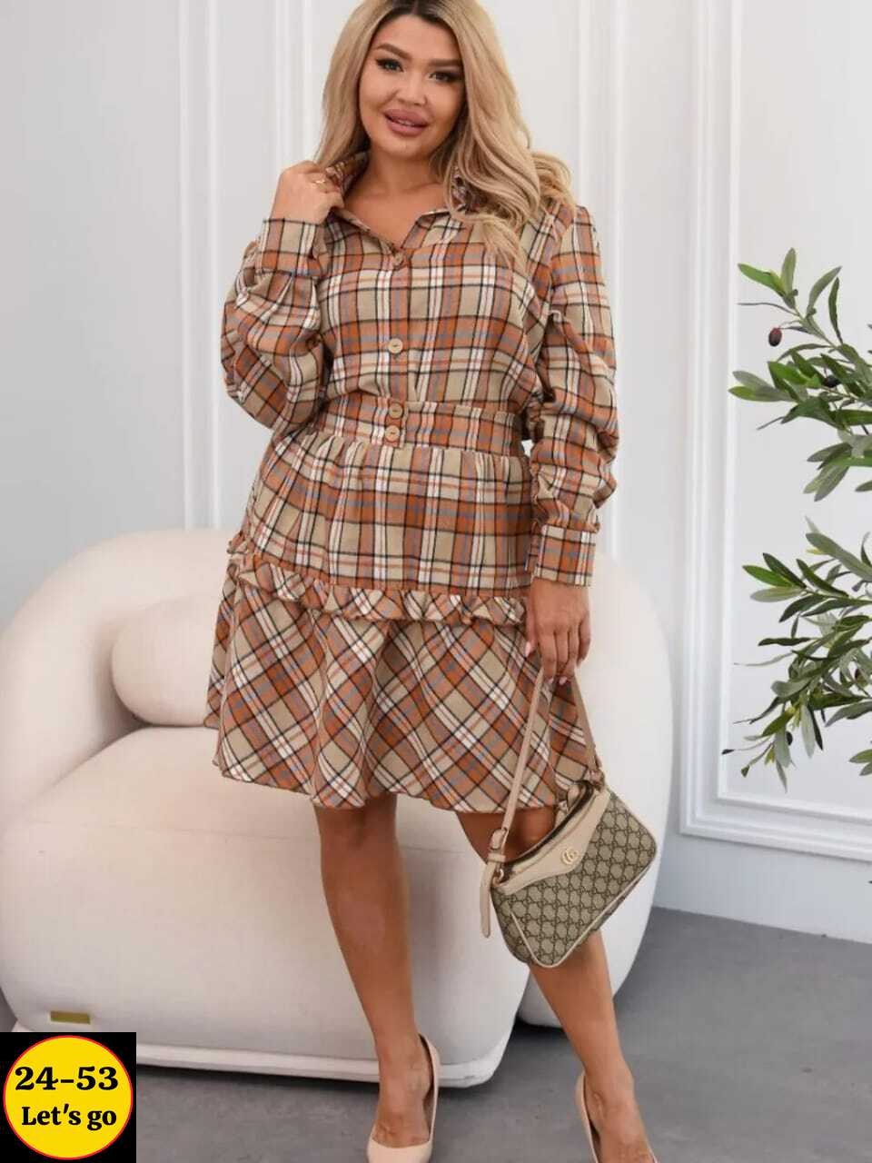 женское платье в клетку,платье в клетку,платье в клетку большие размеры,платье в клетку миди,платье женская