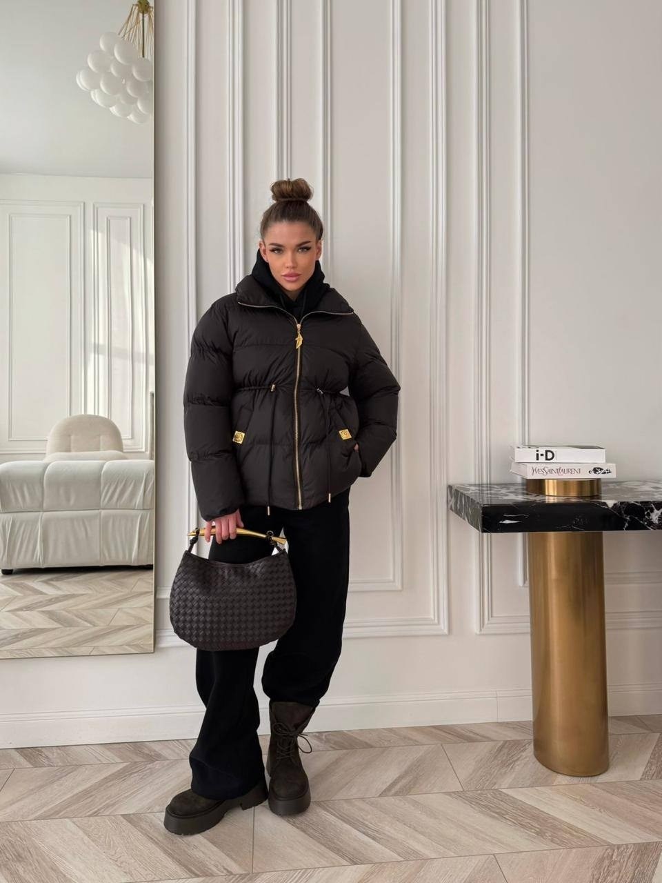 куртка оверсайз,черный пуховик,пуховик короткий,объемный пуховик,пуховик