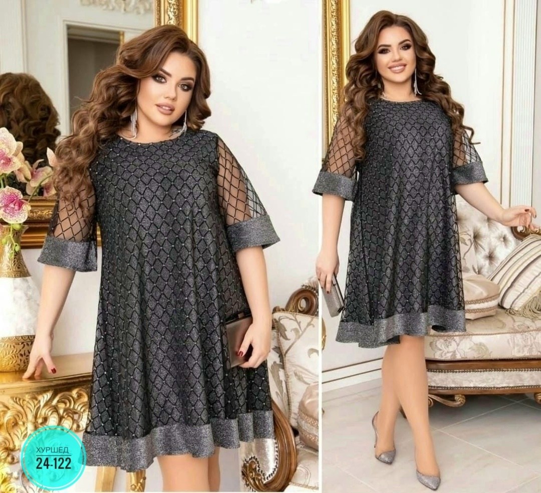 платье больших размеров праздничное binmoda,платье больших размеров,женское платье сетка на подкладе,женское платье больших размеров,женское платье-трапеция со складками