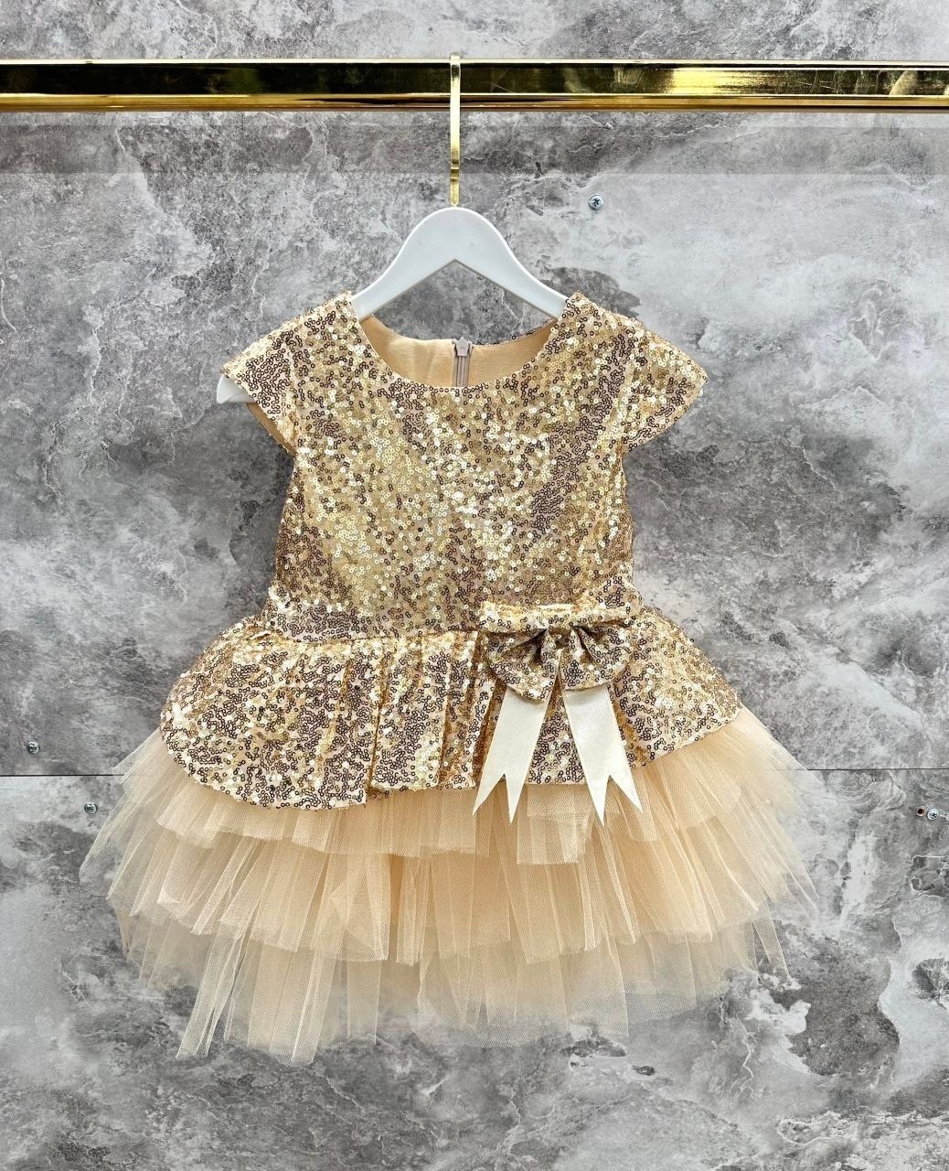 mixie girl's gold tulle evening dress,платье для девочки,платье праздничное золотое mixie kids fashion,платье для принцесс,золотистое платье для девочки