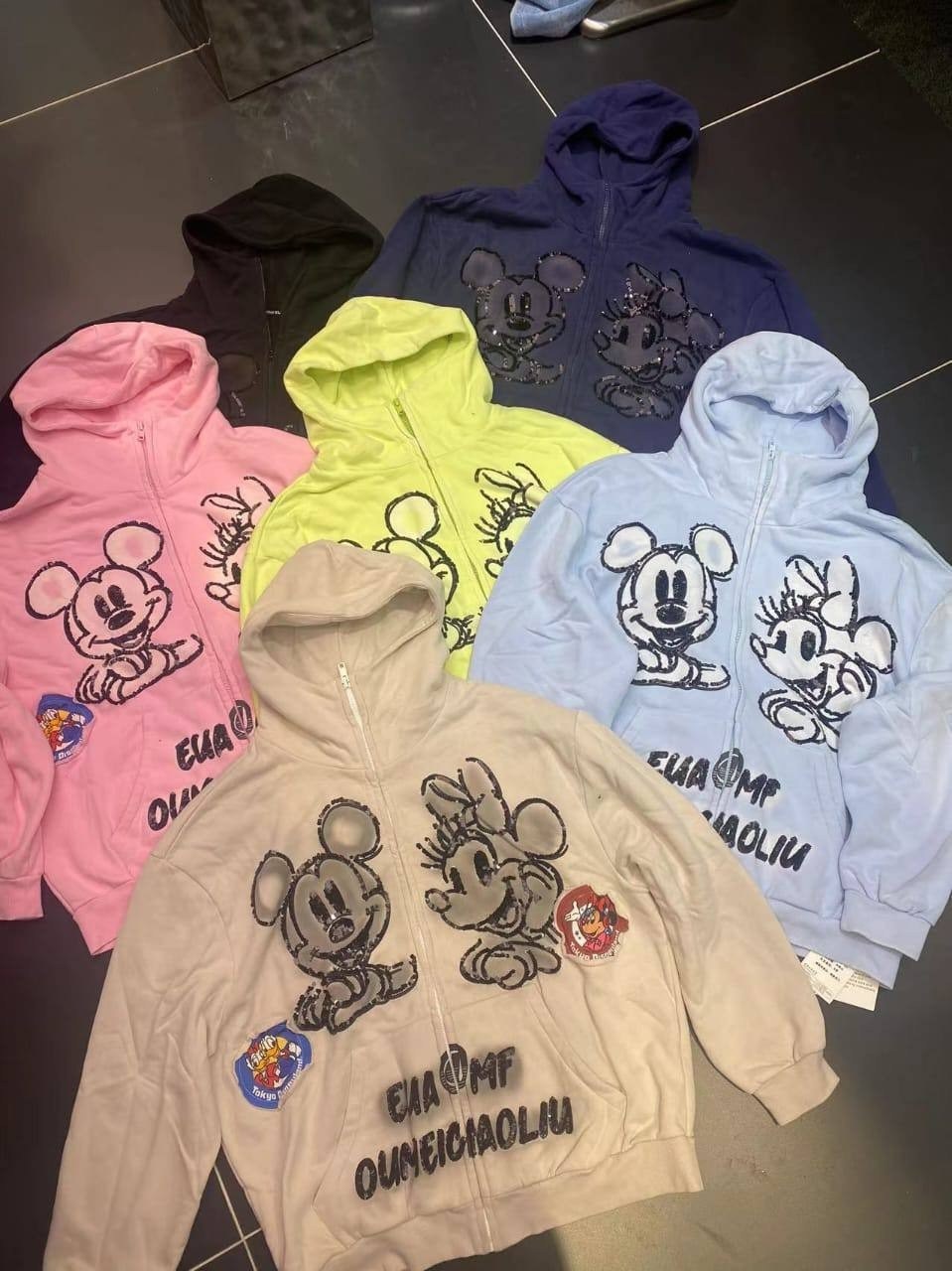 disney mickey mouse,толстовка,толстовка с капюшоном,толстовка свободная,женская флисовая толстовка с капюшоном и принтом микки мауса