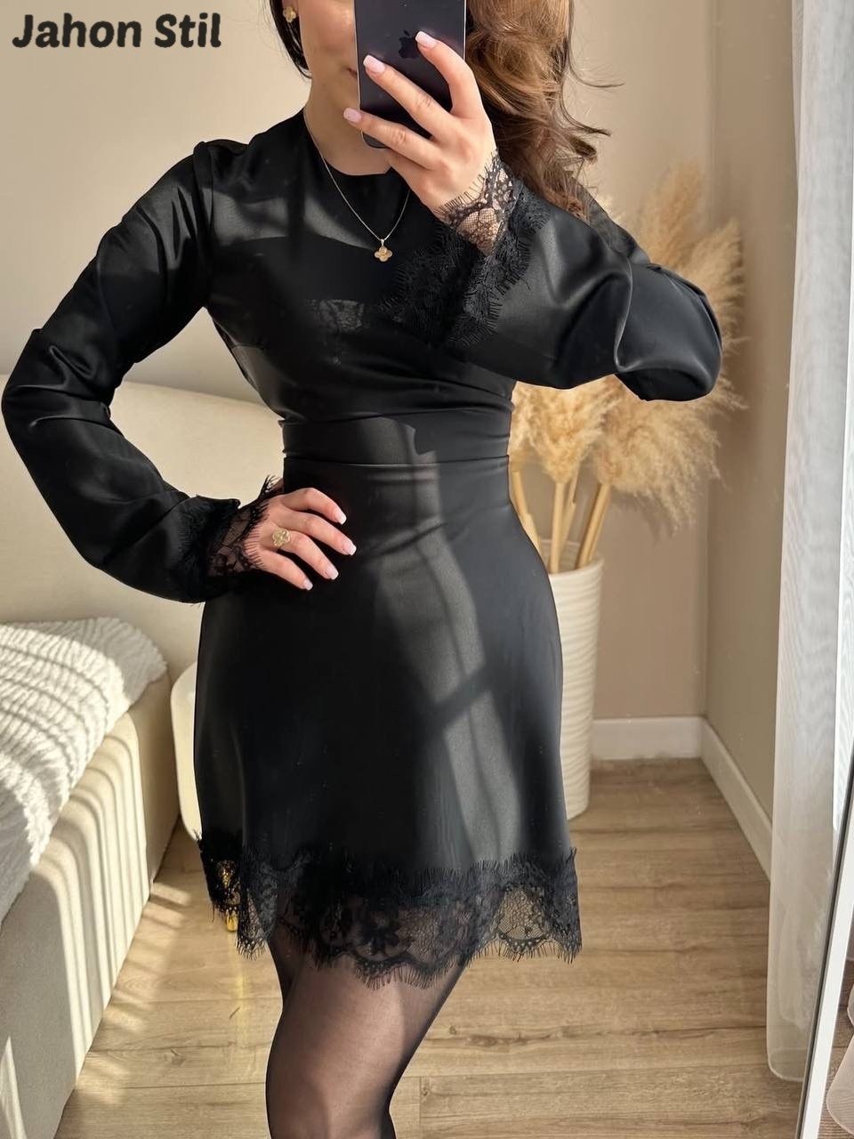 кожаное платье с кружевом,платье с кружевом,платье женские,черное платье с кружевом,платье
