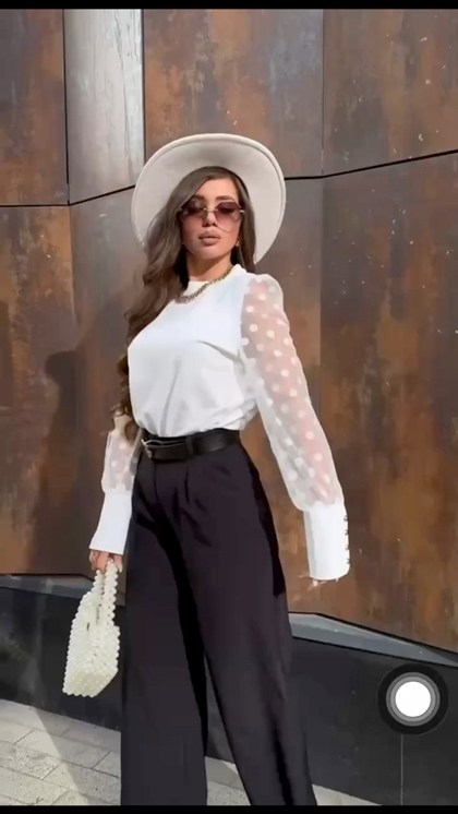 блузка праздничная в горошек с длинным рукавом monlina,модная блузка,прозрачная блузка,женская блуза,блузка из шифона