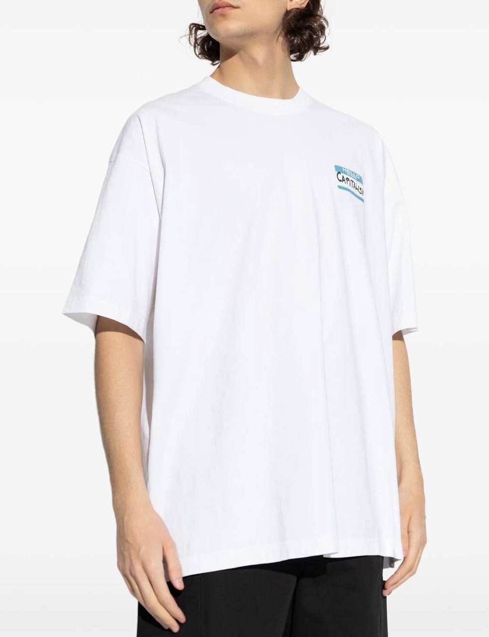 белая оверсайз футболка,мода мужская,футболка,футболка с принтом