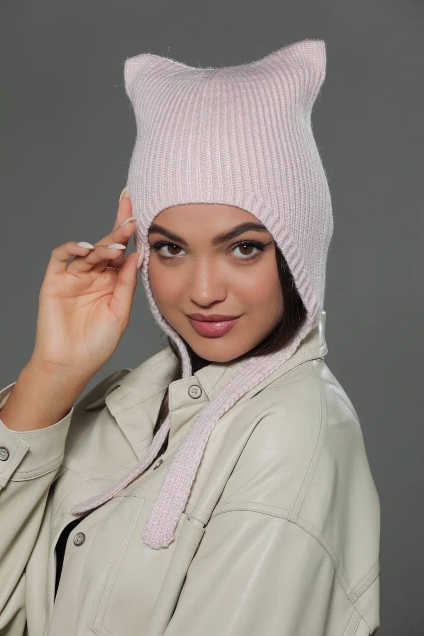 шапка чепчик с ушками женские шапки из ангоры,шапка с ушками из ангоры,шапка с ушками ангора leglens,шапка для женщин,шапка чепчик с ушками женские шапки из ангоры цвет розовый