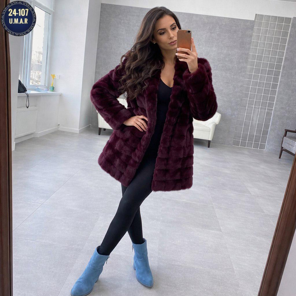 шуба бордового цвета,бордовая шуба,шуба женская,норковая шуба,пальто из искусственного меха