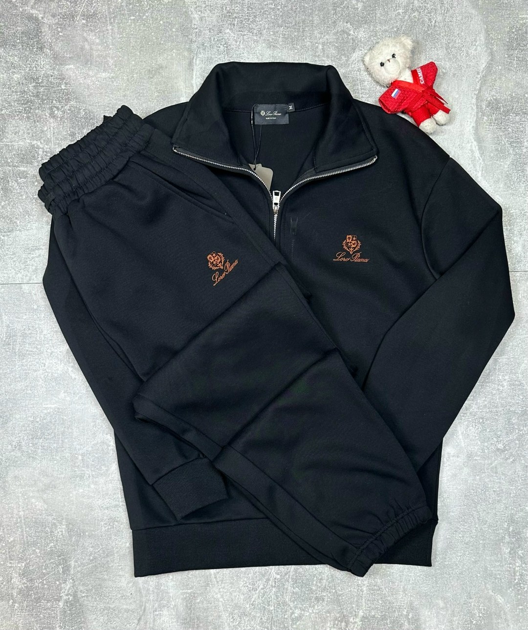 спортивная одежда loro piana серая m,костюм loro piana серый,спортивная одежда loro piana серая,костюм спортивный мужской,хлопковый спортивный костюм loro piana серый