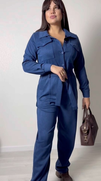 комбинезон anelli 887 синий,комбинезон брючный,комбинезон женский брючный,комбинезон с брюками,комбинезон