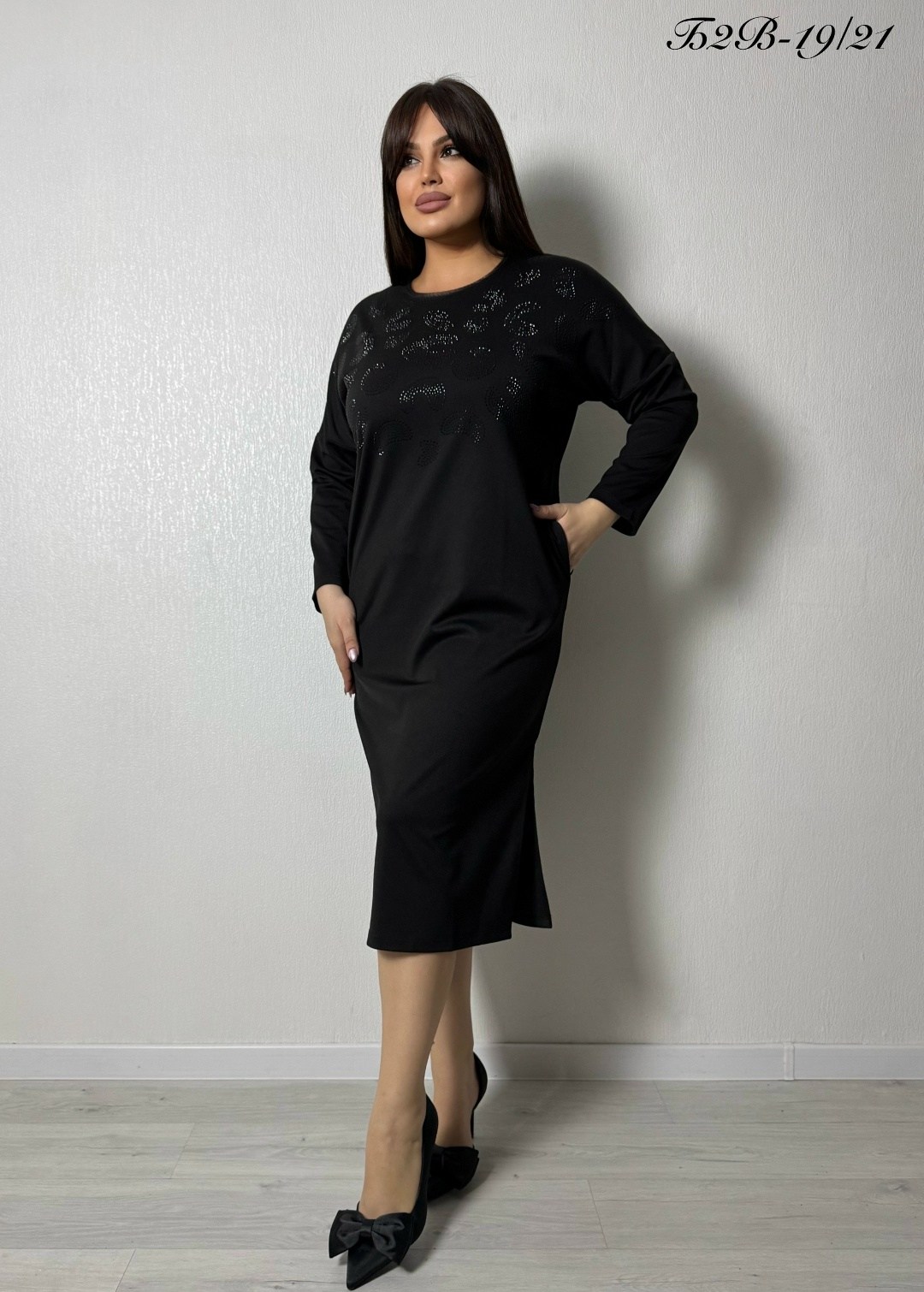 женское платье,платье женское elenatex п-164 черное 54 ru,платье,трикотажное платье,повседневные платья