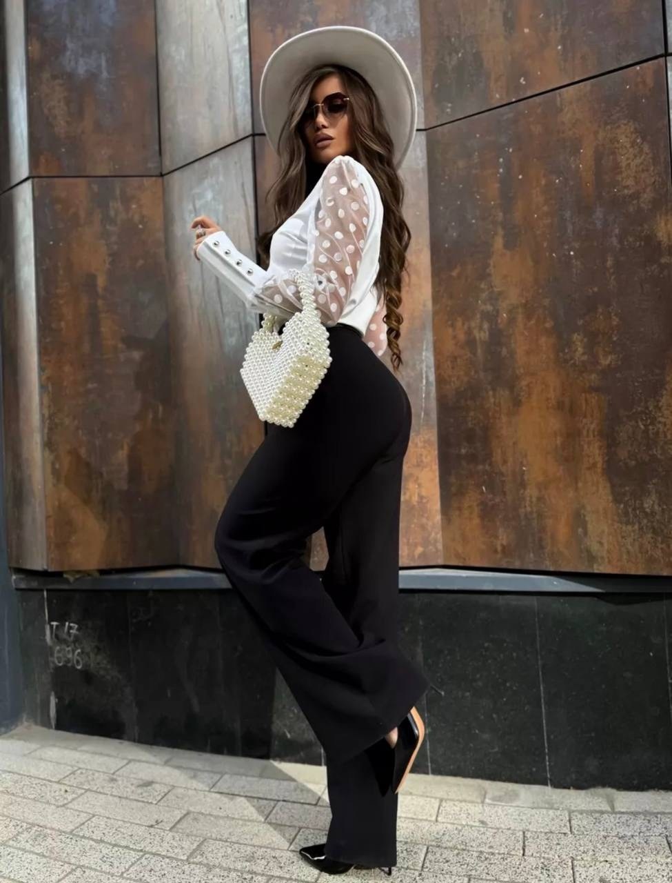 блузка праздничная в горошек с длинным рукавом monlina,блузка женская,блузка праздничная в горошек с длинным рукавом monlina цвет белый,женская блуза,блузка