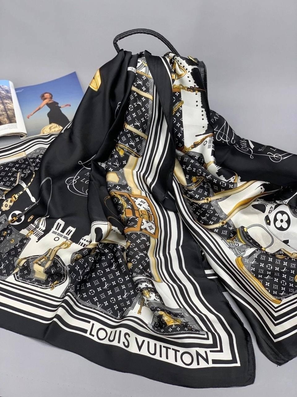 брендовый женский палантин louis vuitton,шарф louis vuitton,брендовый палантин,шелковые платки,брендовый женский шелковый шарф