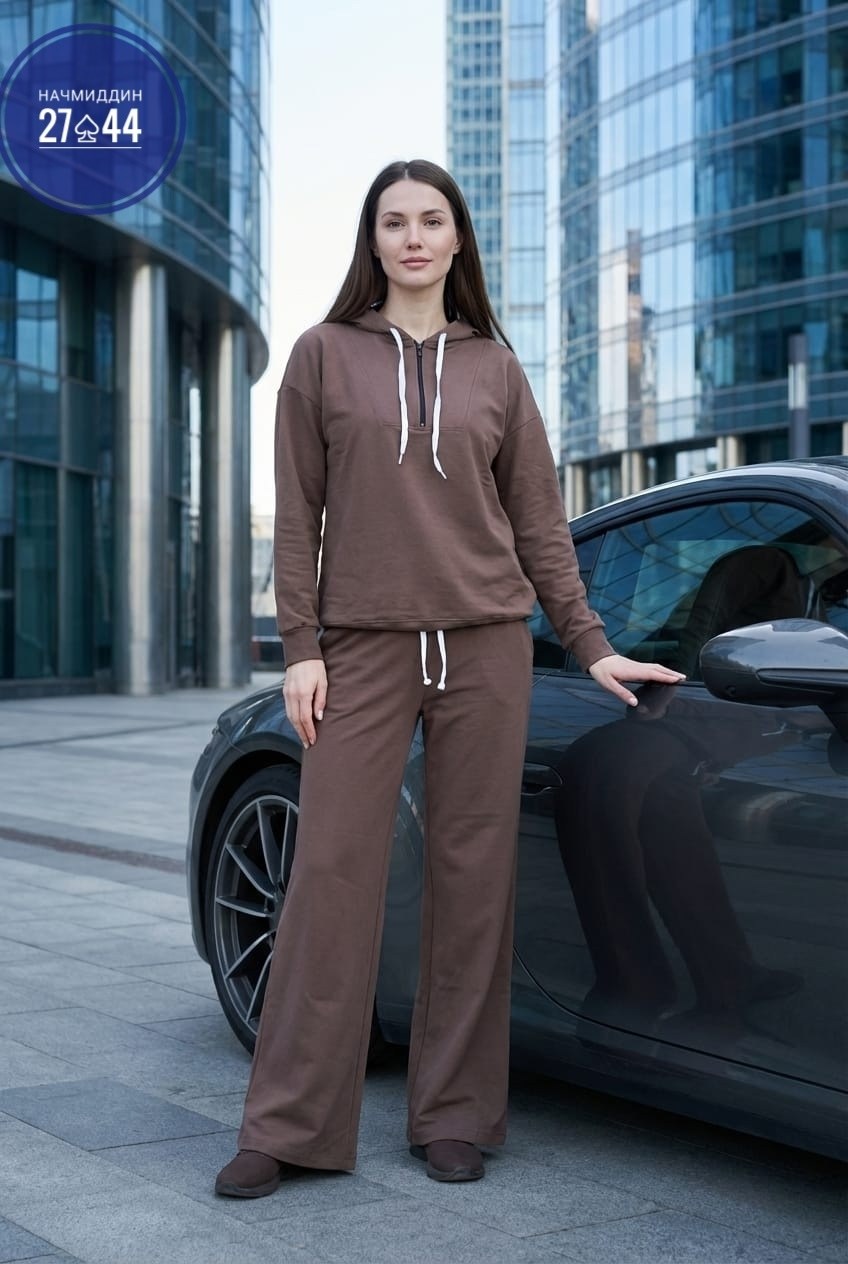 костюм женский велюровый,костюм женский,трикотажные костюмы женские,костюм спортивный велюровый толстовка и брюки палаццо orhida,костюм спортивный велюровый толстовка и брюки палаццо orhida 140042115