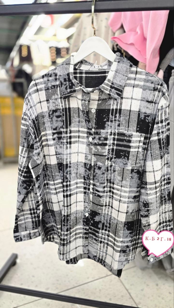 рубашка в клетку,клетчатая рубашка,женская рубашка в клетку,рубашка в клетку женская оверсайз,клетчатая рубашка оверсайз