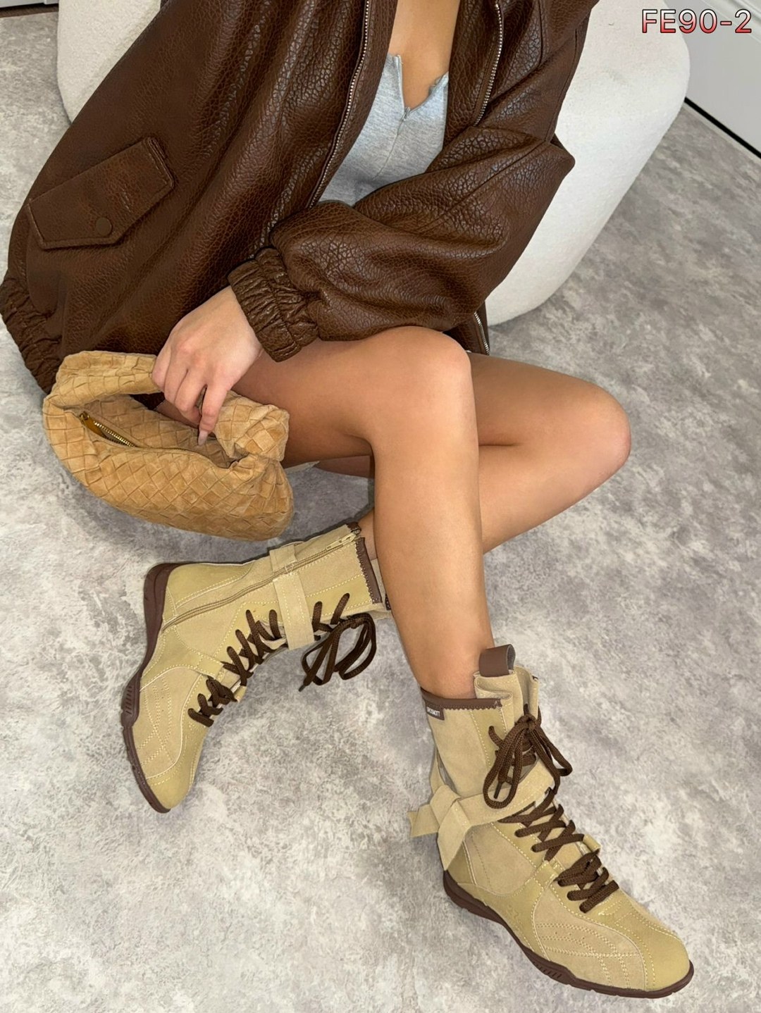 ,женские ботинки joy с меховыми внутренними пуговицами и шнурками muggo бежевый,женские ботинки,женская , женская зимняя