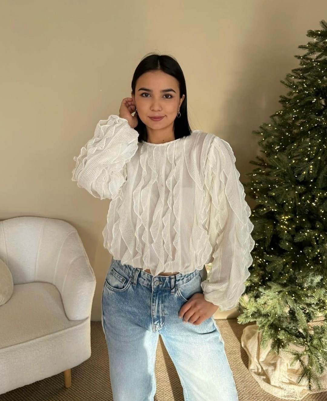 блузка с оборками,модная блузка,женская блузка,кружевная блузка,блузка повседневная