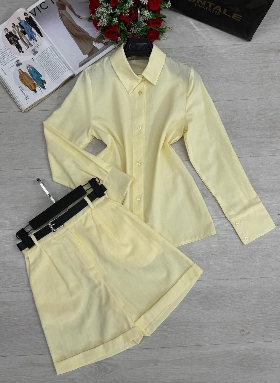 костюм шорты и рубашка лен женский,льняной костюм с шортами,летний костюм шорты и рубашка,костюм шорты и рубашка,костюм лен женский с шортами