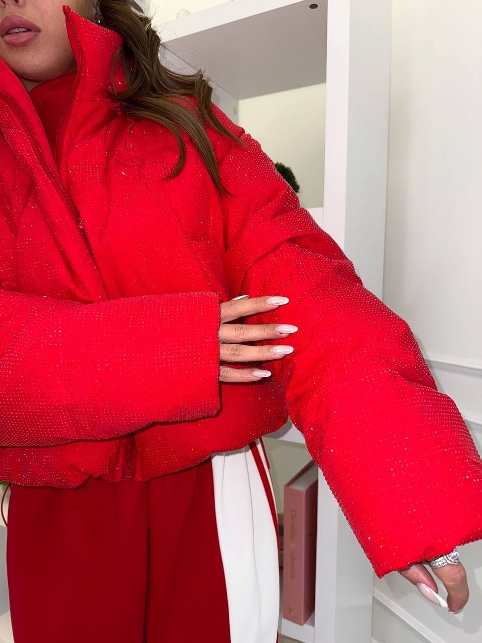 женская куртка,куртка,зимняя короткая куртка,красная куртка,зимняя куртка женская