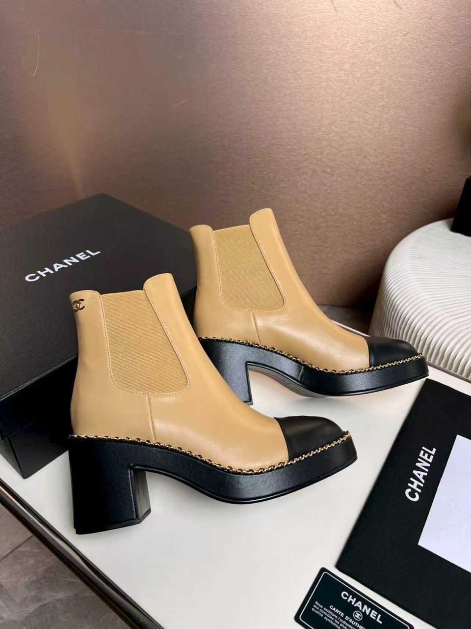 ,ботинки chanel,ботильоны chanel,сапоги chanel,шанель  женская