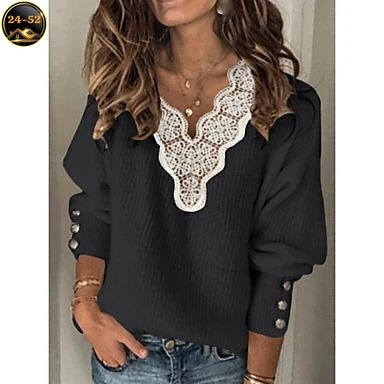 свитер с кружевом,свитера на пуговицах,женский трикотажный пуловер,женская кофта,женская кофточка