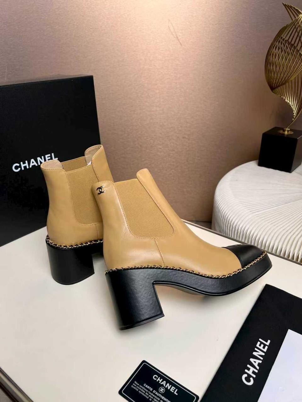 ,ботинки chanel,ботильоны chanel,сапоги chanel,шанель  женская