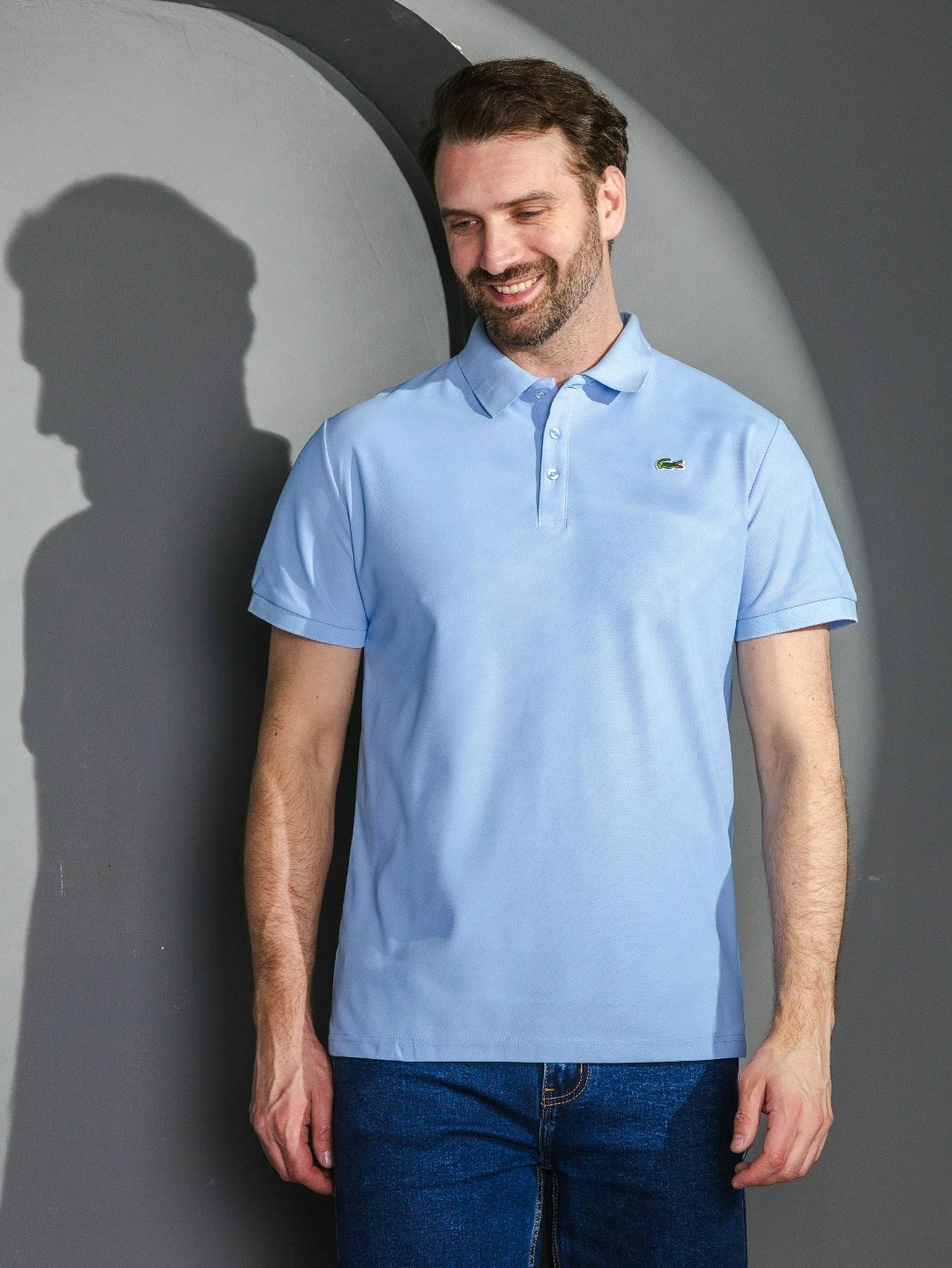 голубое поло лакост,мужская футболка поло,футболки мужские,мужская мода,поло