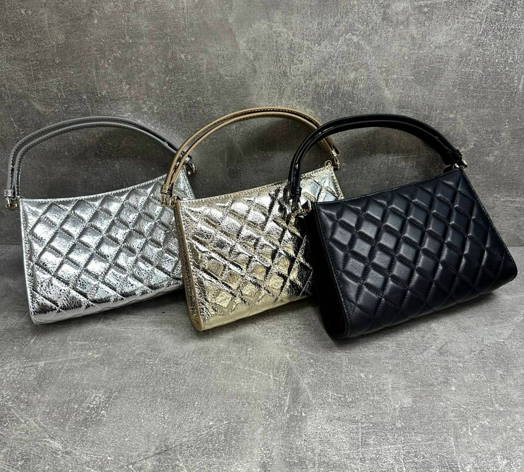 сумка,стеганая сумка,модная сумка,женская сумка,сумка стеганая шоппер серебристая