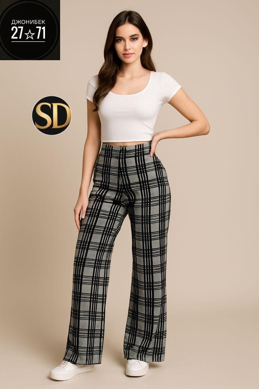 брюки женские в клетку,брюки в клетку,повседневные брюки,широкие брюки в клетку,штаны в клетку