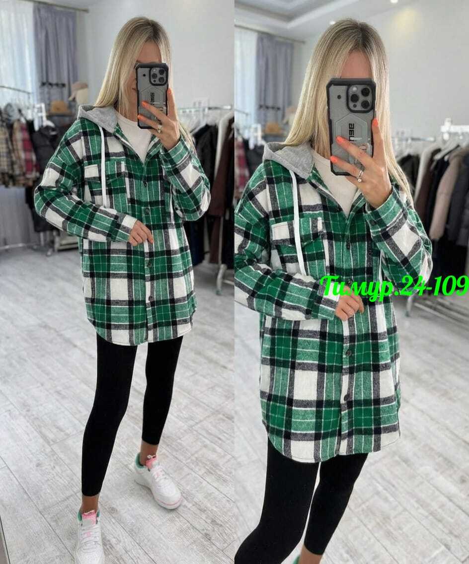 женская рубашка,рубашка теплая,рубашка с капюшоном,рубашка в клетку женская,женская рубашка с смехом внутри размер единый 42-48
