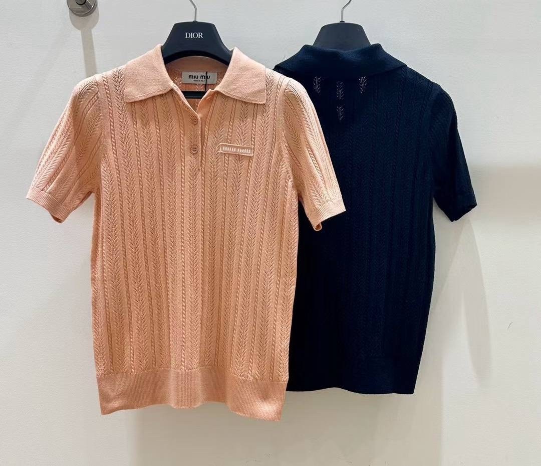 поло miu miu,брендовые вещи,кофта поло,трикотажная рубашка,брендовые одежды