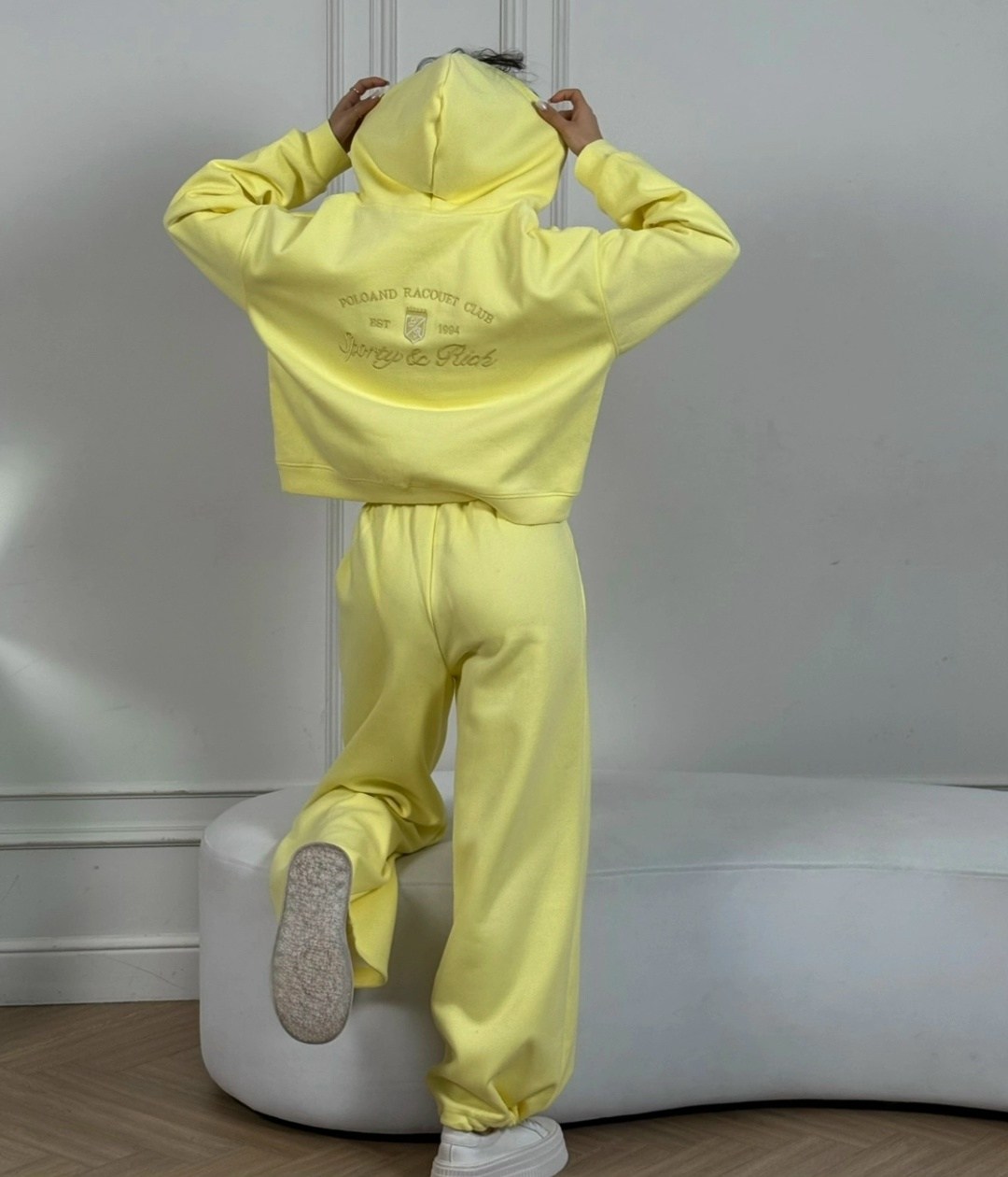 желтый костюм,спортивный костюм лимонного цвета,костюм худи,спортивные костюмы женские,костюм лимонный лен