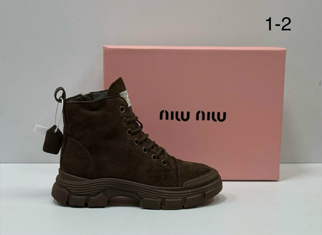ботинки miu miu,,ботинки миу миу женские зимние, женская,женские ботинки