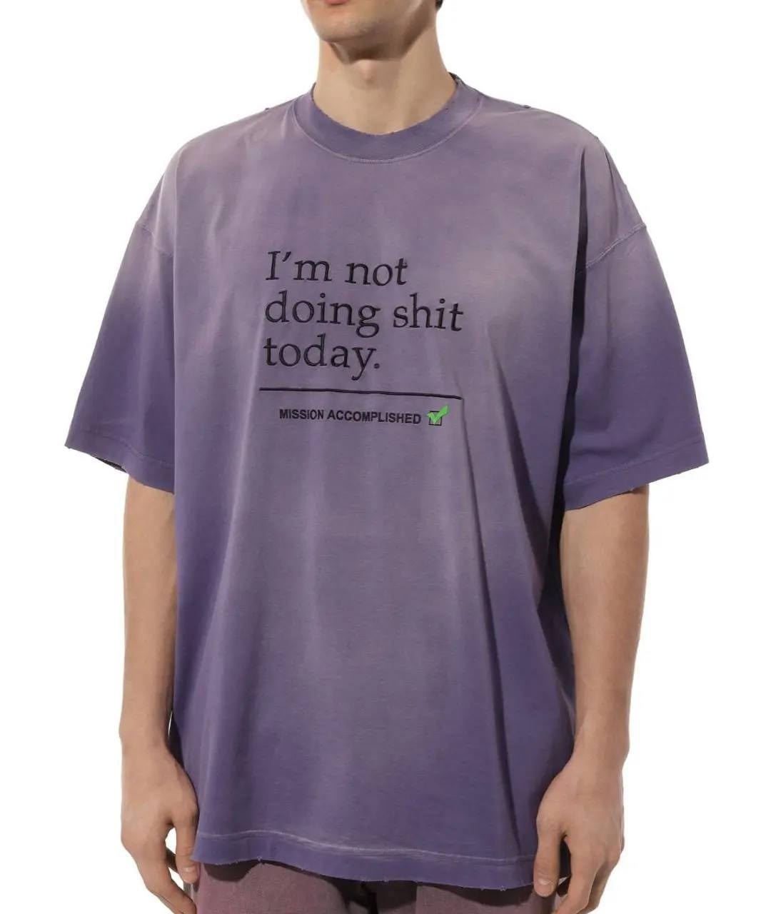 vetements фиолетовая хлопковая футболка,vetements футболка