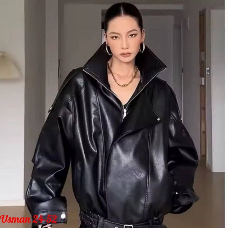 куртка косуха,кожаная куртка,кожаная куртка косуха,женская куртка кожаная оверсайз короткая okssana firsanova,куртка женская демисезонная y2k кожаная