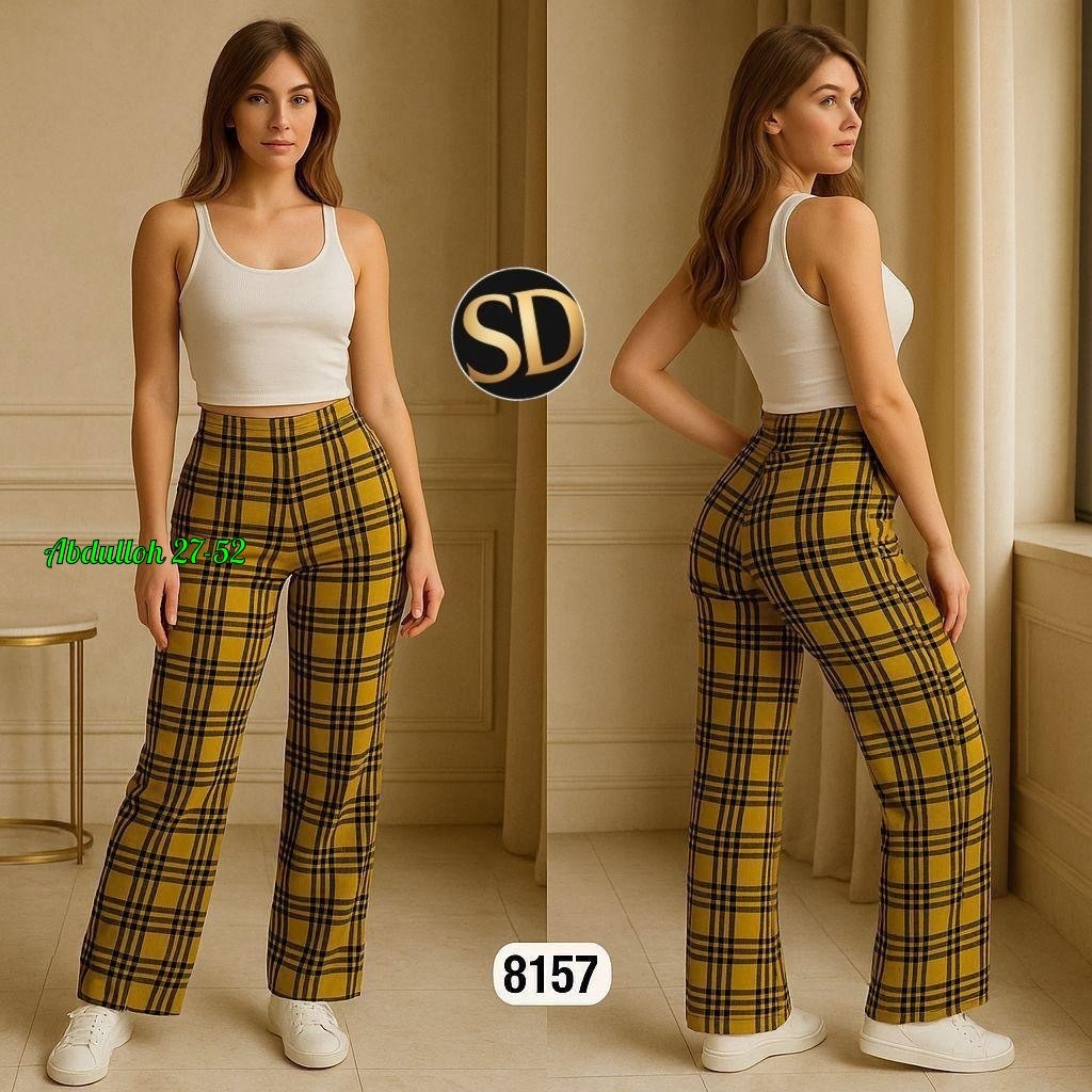 брюки в клетку,пижамные брюки в клетку стокманн,штаны в клетку,клетчатые штаны женские широкие,широкие брюки в клетку