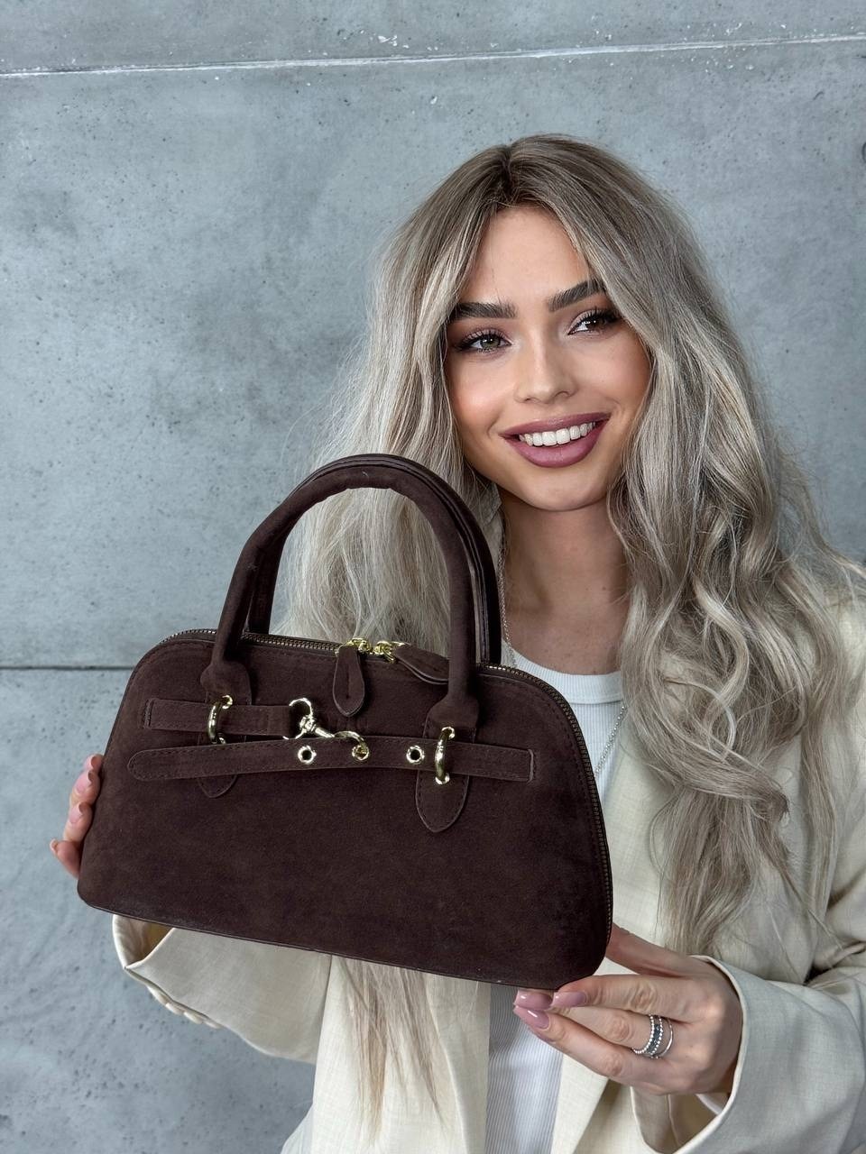 сумка замшевая большая,сумка замшевая,сумка замшевая саквояж большая повседневная на плечо 33cm la timoo 271438018,коричневая замшевая женская сумка вместительная шоппер сумочка натуральная замша+экок
