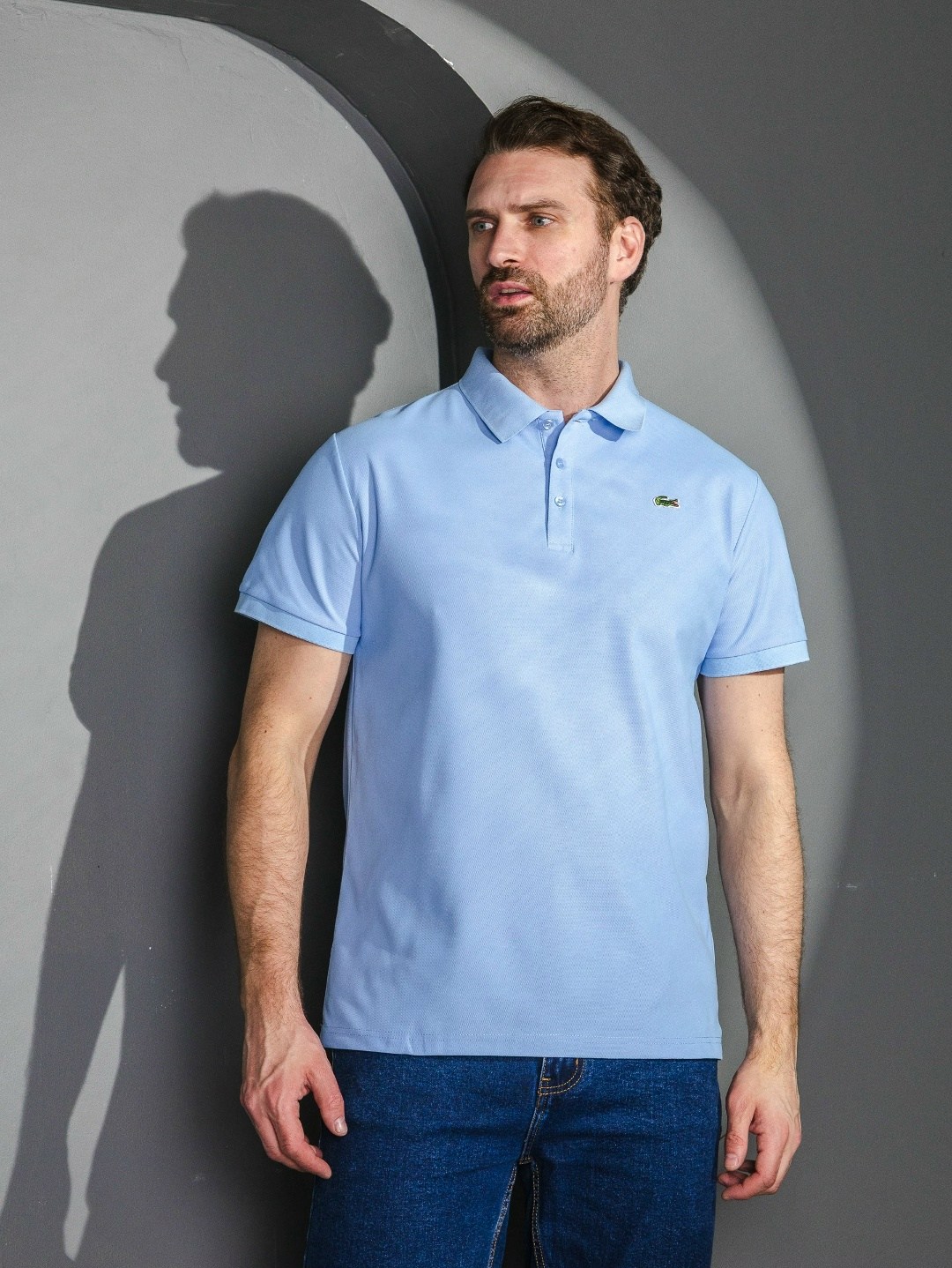 голубое поло лакост,мужская футболка поло,футболки мужские,мужская мода,поло