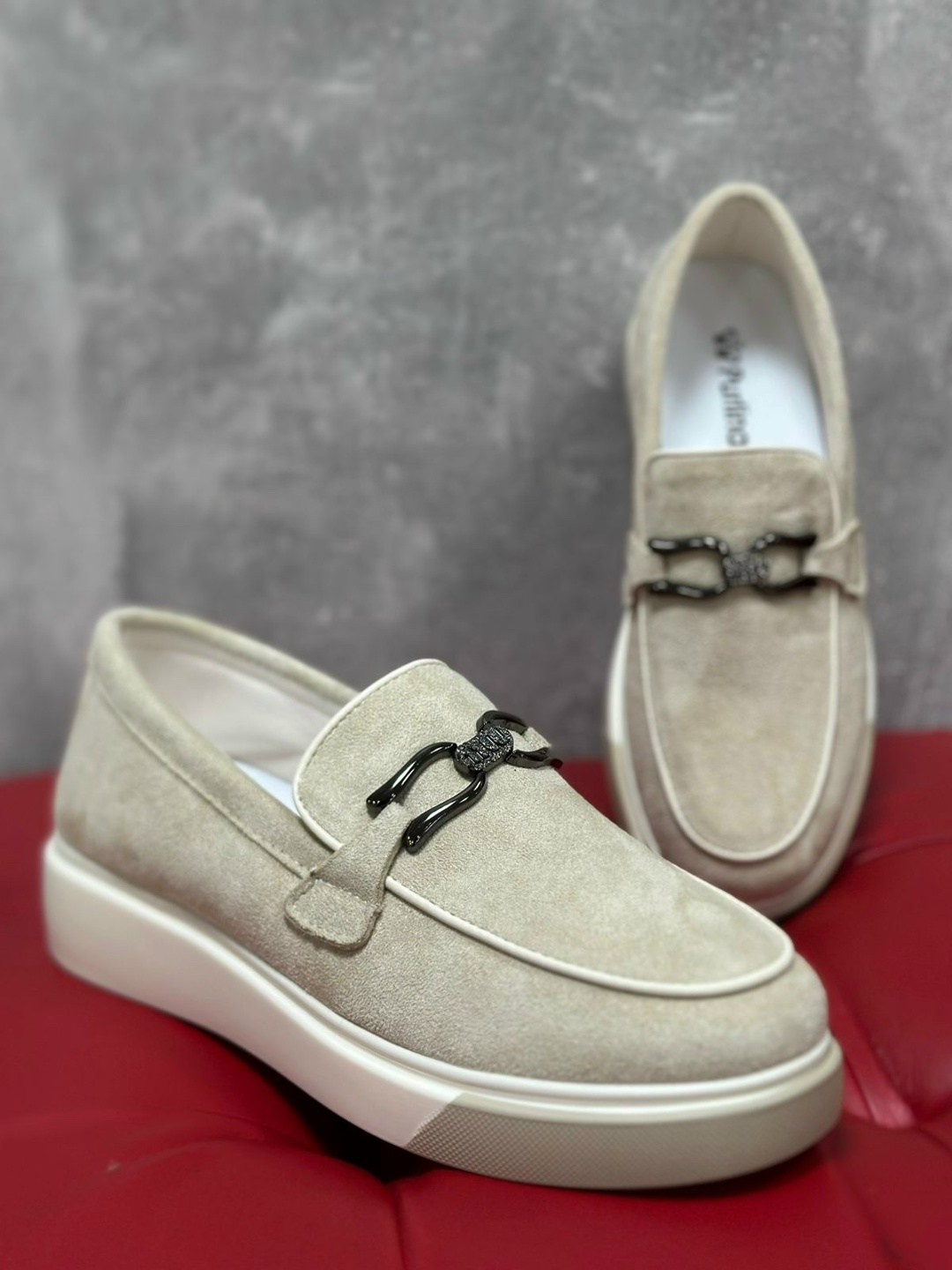 серые замшевые лоферы,замшевые лоферы,,лоферы из натуральной замши,лоферы замш