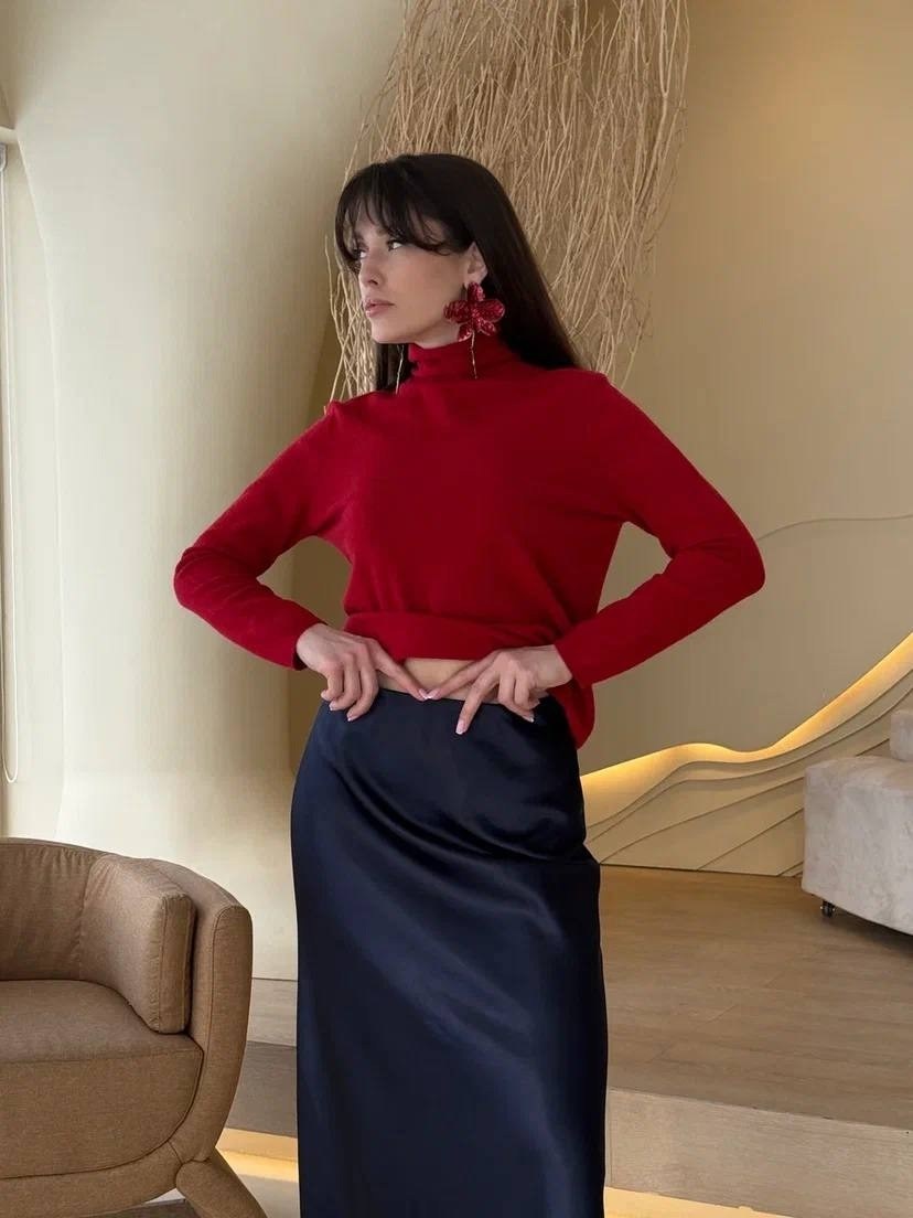 красная женская водолазка,водолазка красная,водолазка,водолазка женская,водолазка женская кашемировая без горла яркая красный