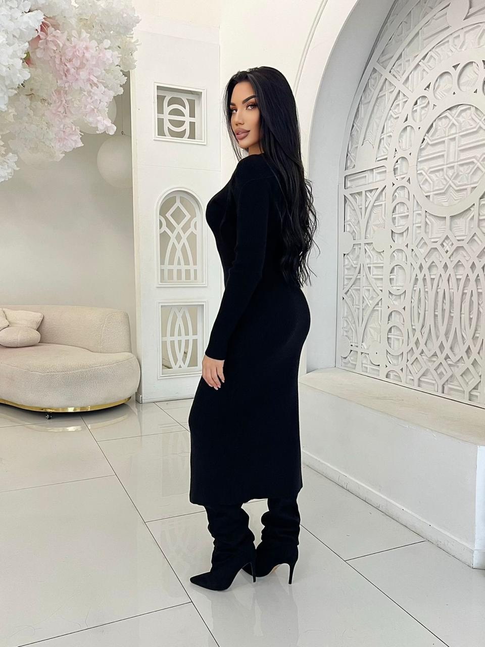 платье лапша,женское платье,трикотажное платье миди,платье трикотажное,платье вязаное