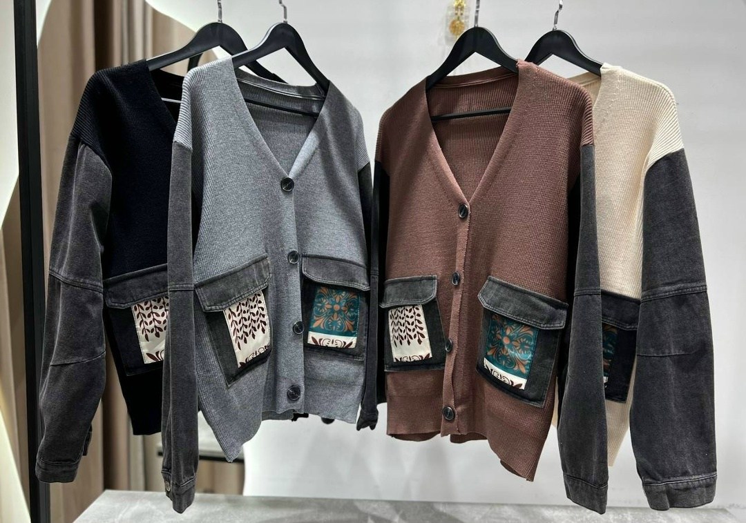 джинсовый кардиган,кардиган,кардиган с карманами,вязаный кардиган с карманами,джинсовый кардиган с карманами