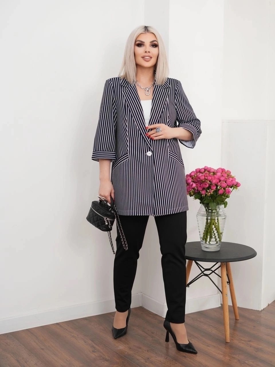 стильный костюм,брючный костюм женский больших размеров final style,брючный костюм женский,жакет женский,женский пиджак