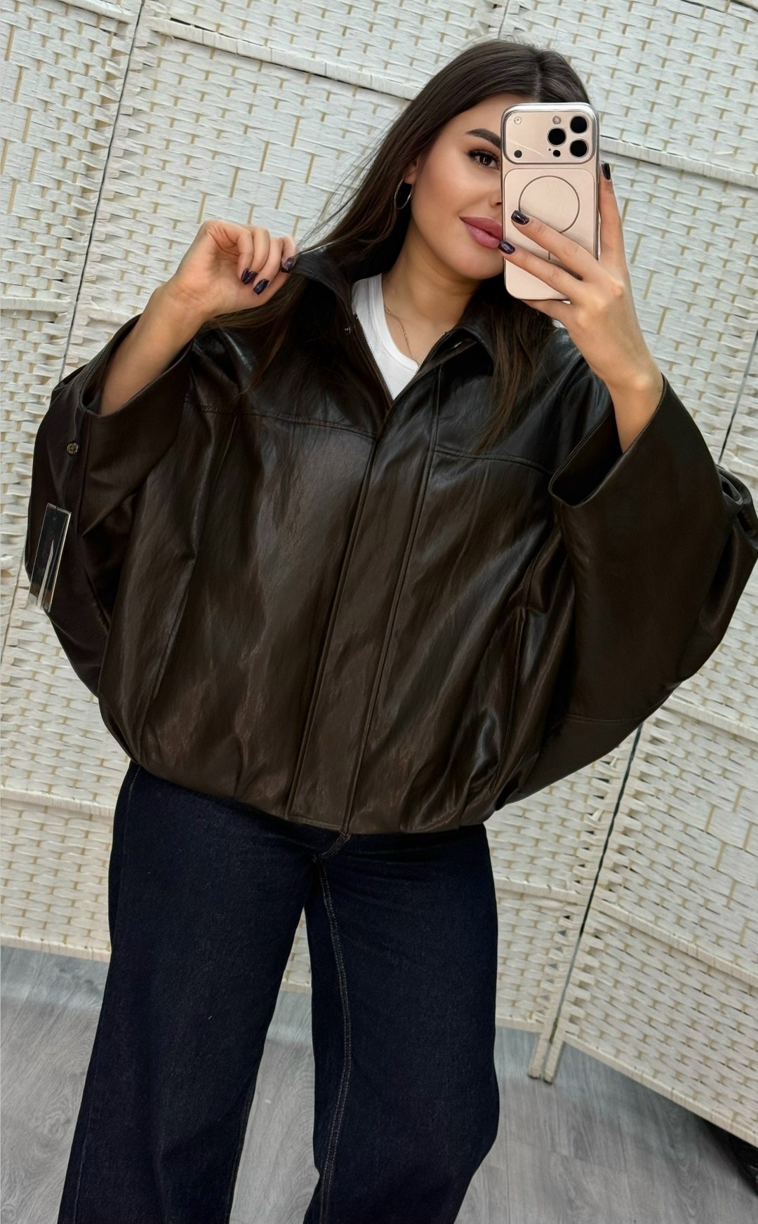 куртка бомбер,куртка бомбер из экокожи emberens,кожаная куртка,кожаный бомбер,женская кожаная куртка