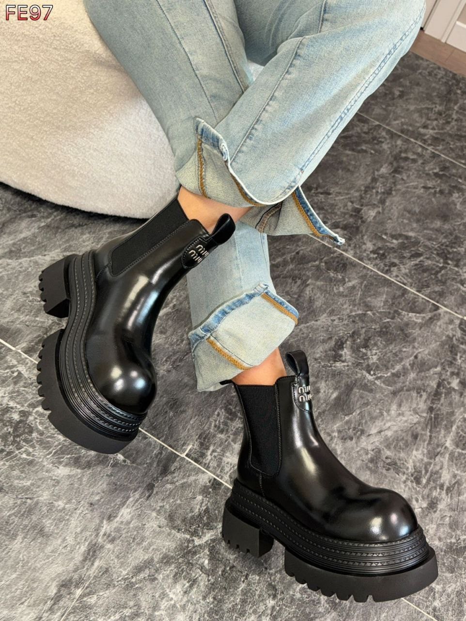 ботинки челси женские,ботинки челси на тракторной подошве берцы зимние millions fashion shoes цвет черный,ботинки челси,ботинки челси демисезонные,