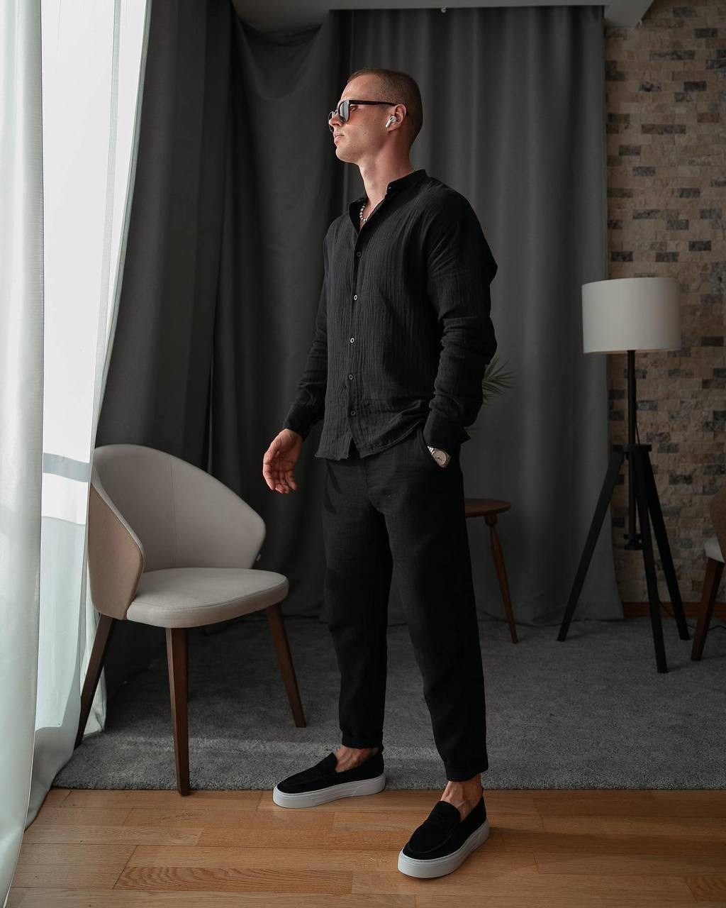 костюм летний с брюками и рубашкой муслин win fashion цвет серый,костюм летний с брюками и рубашкой муслин win fashion 223814253,мужской костюм двойка,костюм двойка для мужчин лен,мужской летний костю